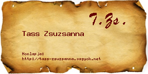 Tass Zsuzsanna névjegykártya